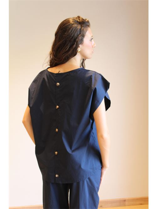 Blusa in cotone con bottoni sul retro DIECI MINUTI | 1524.1